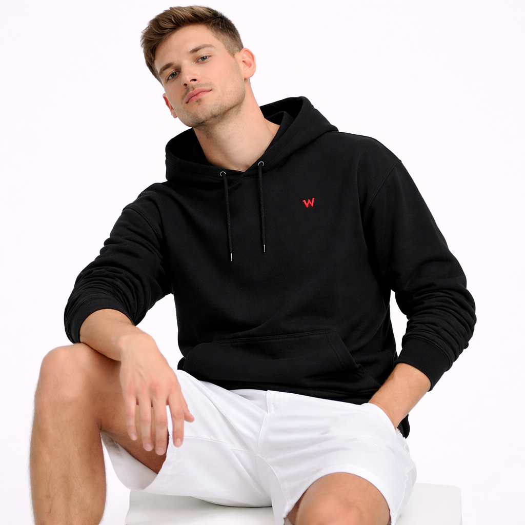Black Fleece Pullover Hoodie