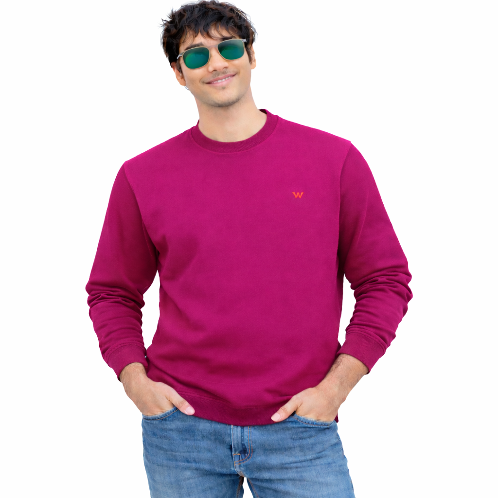 Magenta Purple Fleece Sweatshirt
