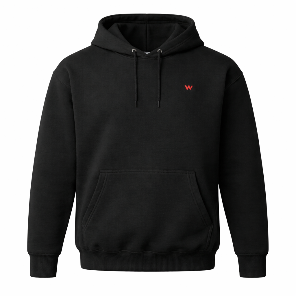 Black Fleece Pullover Hoodie