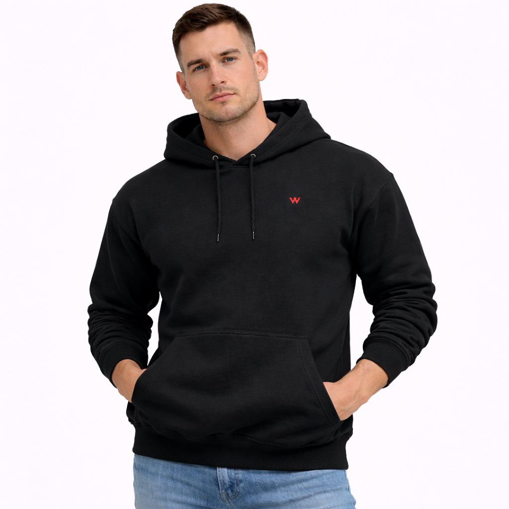 Black Fleece Pullover Hoodie