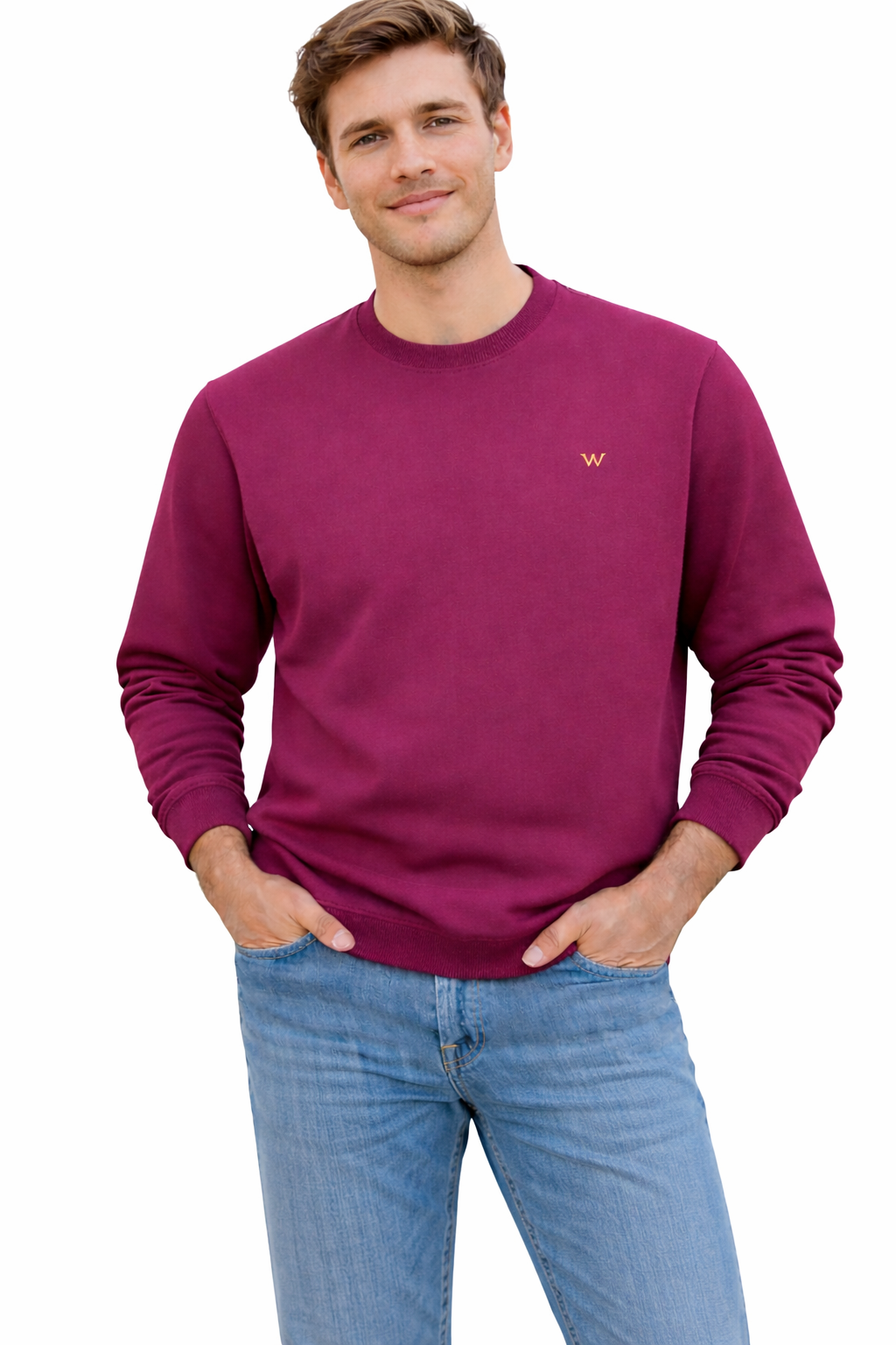 Magenta Purple Fleece Sweatshirt