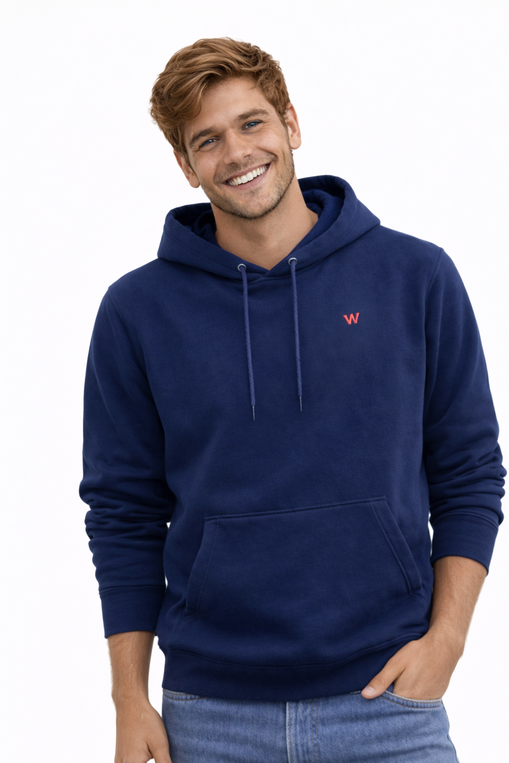 Navy Fleece Pullover Hoodie