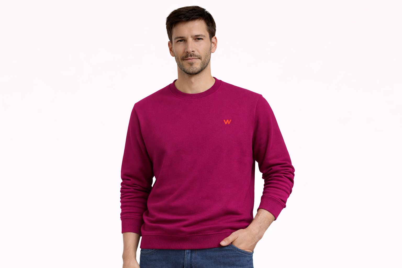 Magenta Purple Fleece Sweatshirt