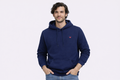 Navy Fleece Pullover Hoodie