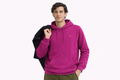 Magenta Purple Fleece Pullover Hoodie