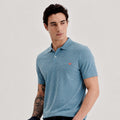 Capri blue Solid Polo T-Shirt