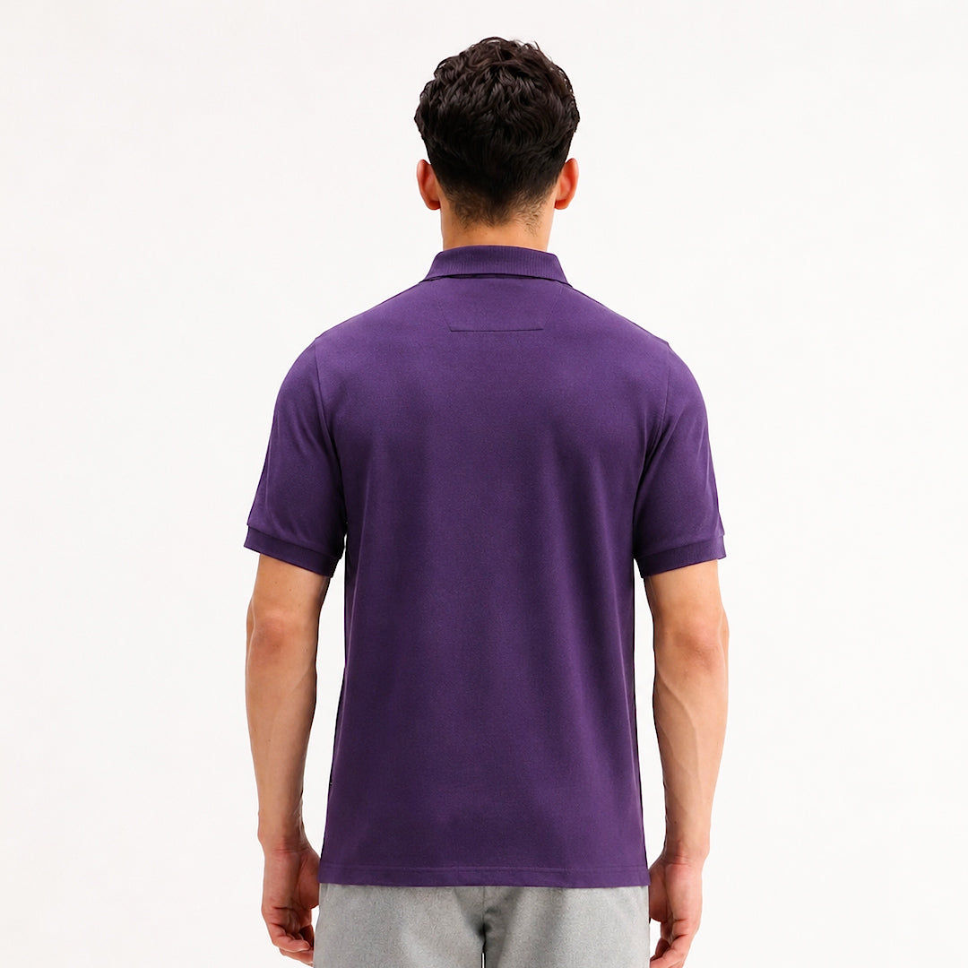 Purple Melange Polo T-Shirt