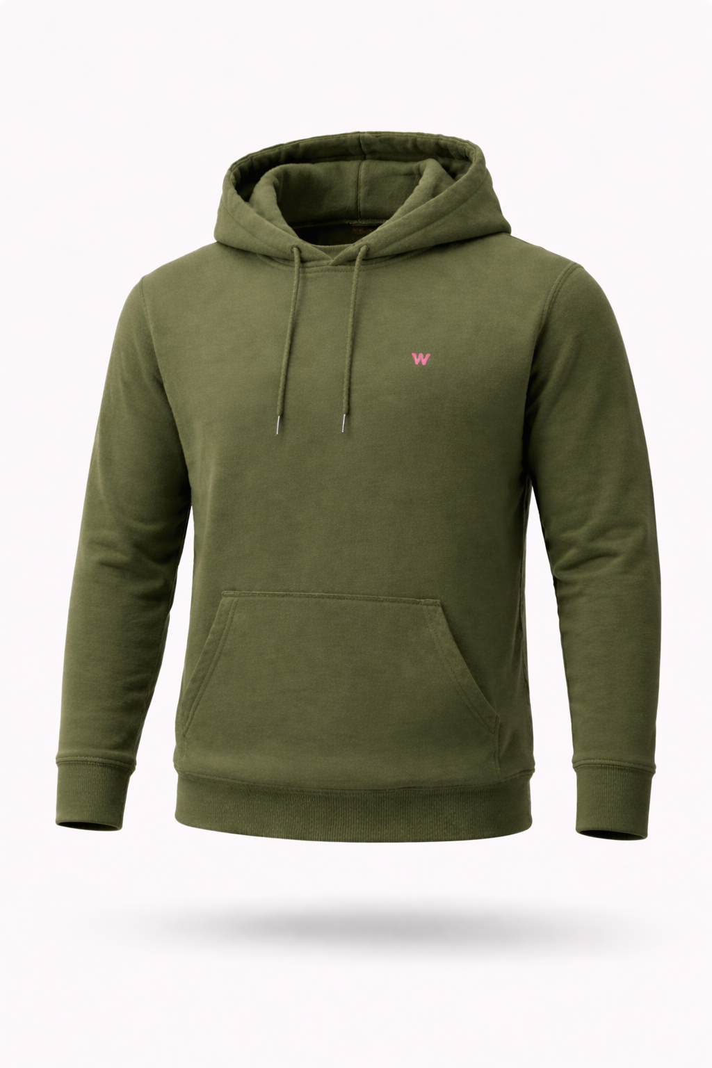 Olive Fleece Pullover Hoodie