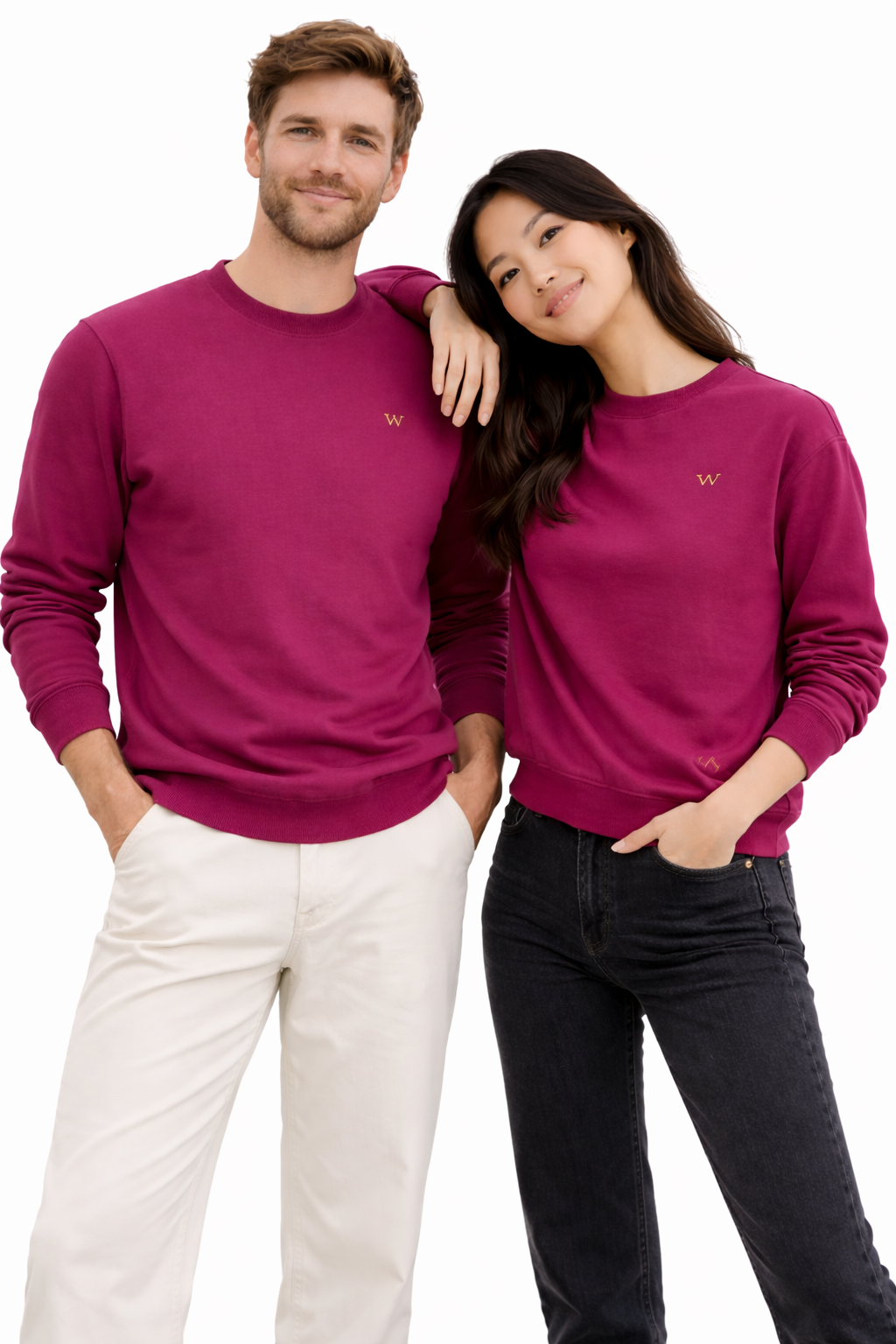 Magenta Purple Fleece Sweatshirt